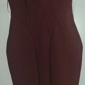 Fashion Nova Burgundy Midi Dress